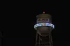 Christmas lights on the Palmer water tower are now part of the Colony Christmas festivities. Tim Rockey/Frontiersman