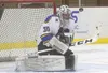 Gillette's Cody Grogan makes a save after a Yellowstone player takes a shot on goal during a recent game. Grogan, a former Palmer High standout, is now playing for the Gillette, Wyoming, team
