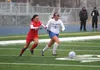 Palmer sophomore Tiana Lee and Wasilla senior Teyonnah Williams chase after the ball during a Wasilla win over Palmer earlier this season. Lee is part of a young Palmer girls team. Williams i