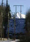 This power line runs across Trunk Road just south of the potato
fields at Four Corners. MEA wants to run a utility line from its
existing bulk power supply line to the vicinity of the Trunk
R