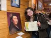 CHS student Frenchesca Steel stands by her art piece “Native Woman.” Courtesy photo
