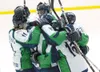 Members of the Alaska Avalanche junior hockey team celebrate on the ice after scoring during a recent game at the MTA Events Center in Palmer. Robert DeBerry