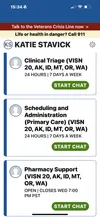 The VA Health Chat app allows veterans to literally chat with a Clinical Triage Nurse, Pharmacy Support, and Scheduling and Administration for Primary Care, with questions about a non-life-th