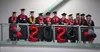 Soon-to-be graduates line up on the walk above the Menard Center's main floor before their graduation ceremony. J. David McChesney/Frontiersman