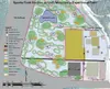 This map shows where sports field studies are taking place at
UAF’s Matanuska Experiment Station, newly renamed the Palmer Center
for Sustainable Living. (Courtesy illustration)