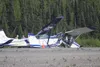 A Cessna 150 and a Talkeetna Air Taxi Cessna 185 collided at low altitudes at the Talkeetna airstrip about 5 p.m., Sunday. Emergency responders evaluated six people who were flying in the two