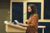 Mat-Su resident Jenny Nash spoke at the Mat-Su School Board meeting Wednesday and voiced her opposition to athletes wearing masks during activity. Tim Rockey/Frontiersman