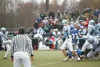 ROBERT DeBERRY/Frontiersman Palmer senior John Scoresby dives to
block a punt during the fourth quarter of Saturday’s 4A playoff
game in Anchorage.