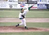 JEREMIAH BARTZ/Frontiersman Mat-Su starter Joe Bircher fires a
pitch during the first inning of a 3-1 loss to the Anchorage
Glacier Pilots at Hermon Brothers Field Friday. Bircher fanned
seve