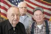 U.S. Navy veterans Leonard Nugen, Stan Coleman and Lucky Wells will be part of the first all-Alaska Honor Flight group of World War II veterans to visit the National World War II Memorial lat