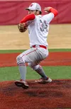 Wasilla's Jacob Hansen fires a pitch during a win over Colony. Courtesy of Bryan Boyett
