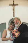 Virginia Trezise and Don Harman at the alter in St. Michaels Catholic Church in Palmer, Alaska after their wedding on Jan. 25. Rob Stapleton