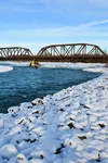 The dike is built near the Alaska Railroad railroad bridge as well as a location where the Susitna, Chulitna, and Talkeetna Rivers come together. Courtesy of the Mat-Su Borough