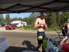 A marathon racer catches his breath with some snacks at the Hatcher Pass Marathon. Courtesy photo.