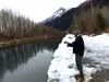 Jason Perrego tried some open water casting at Eklutna Tailrace. Courtesy of Andy Couch