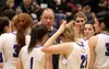 Palmer head coach Greg Fullmer talks to his players during a timeout in a game against Juneau-Douglas at Palmer High. After 35 years of coaching boys' basketball, Fullmer is in his firs seaso
