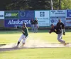 Mat-Su Miners outfielder and pitcher Brick Paskiewicz rounds second base against the Anchorage Bucs. Paskiewicz was named Alaska Baseball League Player of the Year and ABL Top Prospect. JEREM