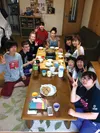 Palmer and Saroma students cook sukiyaki at Chihiro Hatayama's house in June, 2016. Hatayama spent one year at Palmer High School in 2013-2014 as an exchange student and now gets to share her