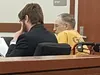 MIchael Eugene Wolverton sits with his defense attorney Lyle Stohler during his sentencing in Palmer Superior Court Monday morning. He was given a 3.5 year stint in prison for the shooting of
