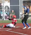 Wasilla's Avery Cook slides into home to score a run. Bruce Eggleston/matsusports.net