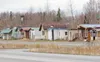 Cabins sit empty along the Parks Highway in an area commonly referred to as ‘Felony Flats.’ The state of Alaska has purchased the land and agreed to move the cabins at the state’s expense as 