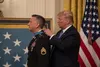 President Donald J. Trump presents the Medal of Honor to former U.S. Army Staff Sgt David G. Bellavia during a ceremony at the White House in Washington, D.C., June 25, 2019. Sgt. Kevin Roy