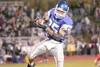 (ROBERT DeBERRY/Frontiersman) Mitch Swetzof completes a pass
during the 2008 Potato Bowl at Palmer high School.