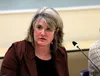 Dr. Monica Goyette addresses the the school board during a meeting Wednesday in Palmer. Tim Rockey/Frontiersman