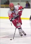 Wasilla’s Chancie Hanson brings the puck down the ice for the
Warriors during a game last season. Hanson, a junior, is the team’s
captain this year. (ROBERT DEBERRY/Frontiersman file photo)