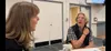 Su Valley Jr/Sr High School student Earl Davidson talks with MSBSD school board member Kathy McCollum during the SAB meeting Thursday. "We see and hear all of the issues, really, and there’s 