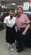 Dining Facilities staff at Mat-Su Regional Medical Center take part in 50s Friday during the Dancing Through the Decades celebration that was part of Hospital Month in May. Courtesy photos