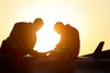 U.S. Air Force Senior Airman Cody Passaro and Airman 1st Class Jordan Deangelis, both assigned to the 455th Expeditionary Aircraft Maintenance Squadron, inspect an F-16C Fighting Falcon aircr