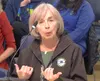 Rayne White applauded the previous board for their decisions, then admonished the current board for its decision to end the acknowledgement. MSBSD screenshot