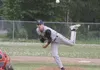 Alaska Road Warriors starter Nolan Monaghan hurls a pitch during a 6-5 win over Dimond June 13 in Anchorage. Monaghan fanned six hitters in four innings of work. Jeremiah Bartz