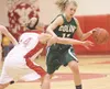 ROBERT DeBERRY/Frontiersman Colony’s Alyssa Hutchins tries to
get past Wasilla’s Skyler Nuss during Tuesday’s game at Wasilla
High School.