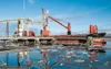 The Singapore-flagged Billesborg sits loaded with 8,000 tons of Alaska scrap metal at the dock at Port MacKenzie. Patty Sullivan/Mat-Su Borough