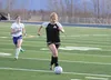 Colony's Hannah Bloomquist drives the ball down the field during a 3-1 win over Palmer at Machetanz Field in Palmer Wednesday. The match marked the first of the season for both teams. JEREMIA