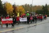 Over 200 Alaska Job Corps students and dozens of community members marched around downtown Palmer in the name of peace Friday. The march was led by the Youth to Youth (Y2Y) program, their mis