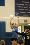 Geneva Ratcliff hits a spike during a volleyball match against
Skyview during her senior season. Ratcliff played four sports and
earned a 3.76 grade point average during her four years at Pal