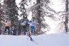 Palmer High School graduate Schyler Knopp (2012) leads Dylan Watts of Anchorage and 2014 Colony graduate Lyon Kopsack over a hill during the 30-kilometer classic race of this year's Icicle Do