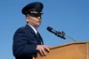 U.S. Air Force Col. David Wilson, the commander of the 673d Air Base Wing and Joint Base Elmendorf-Richardson, speaks during the 673d ABW change of command ceremony at JBER, Alaska, June 28, 