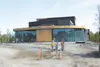 Main entrance to the new 30,000 square feet Valley Center for Arts and Learning at Mat-Su College in Palmer. The $20 million facility is set to open in November or December 2014. HEATHER RESZ