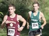 Colony sophomore Tracen Knopp, right, follows Grace Christian's Zach Young midway through the varsity boys race of the Colony Invitational. Knopp passed Young during the final meters of the r