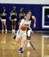 Palmer's Paige Marshall moves the basketball down the floor during a win over Soldotna. Bruce Eggleston/matsusports.net