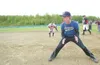(ROBERT DeBERRY/Frontiersman) Alaska Road Warrior Tommy Brown
works on base lead-off technique during Thursday's legion baseball
practice at Lou McManus fields in Wasilla.