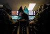 Capt. Sophie, left, 20th Attack Squadron pilot, and Staff Sgt. Timothy, sensor operator, fly a sortie via simulator at Whiteman Air Force Base, Missouri, Nov. 20, 2020. The 20th ATKS is a geo