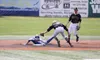 Palmer senior Skyler Hale slides underneath the tag of a South Anchorage infielder during a quarterfinals loss to the Wolverines. The Moose bounced back and scored a 4-3 win over West Valley 