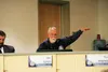 District 1 Assemblyman Jim Sykes talks about the effects of repealing permanent vehicle registration on budget revenues Thursday at the Mat-Su Borough Assembly meeting. Sykes proposed a measu