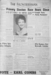 Front page of the Aug. 9, 1962 edition of The Frontiersman.