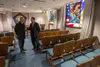 Then-Secretary of Defense James Mattis visits the Pentagon Memorial Chapel on Jan. 23, 2017. (Air Force Staff Sgt. Jette Carr)